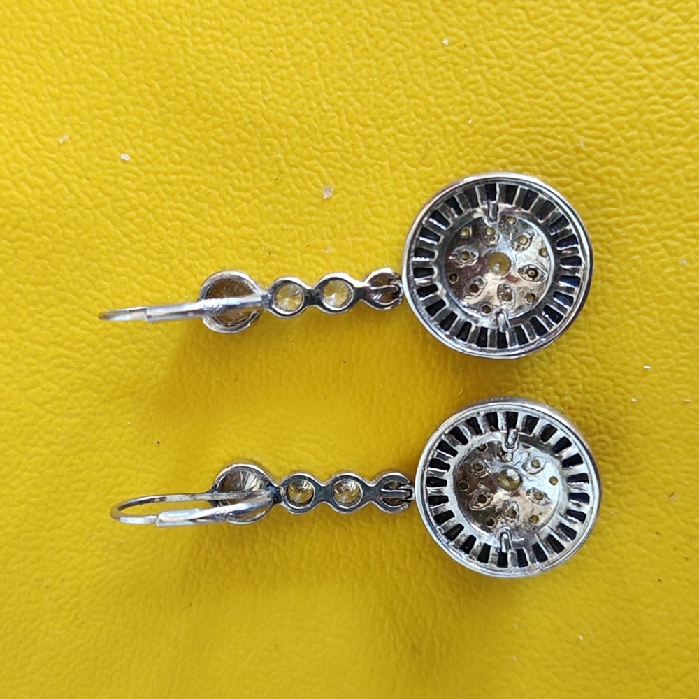 SAPPHIRE STERLING EARRINGS - Picture 2 of 4
